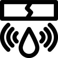 Leak Detector, Water Sensor, Leak Detection Outline Icon vector