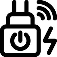 Smart Plug, Smart Home, Domotics Outline Icon vector