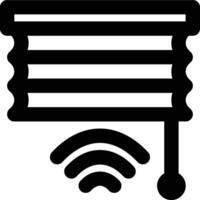 Smart Blind, Smart Window, Roller Blind Outline Icon vector