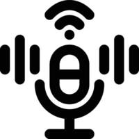 Voice Command, Voice Control, Voice Assistant Outline Icon vector