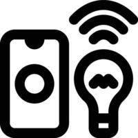 Smart Light, Smart Bulbs, Lighting System Outline Icon vector