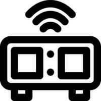 Smart Alarm, Desk Clock, Digital Clock Outline Icon vector