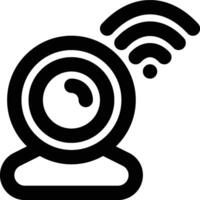 IP Camera, Wifi Camera, Wireless Camera Outline Icon vector