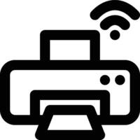 Smart Printer, Wireless Printer, Printer Outline Icon vector