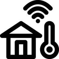 Smart Temperature, Control, Temperature Outline Icon vector
