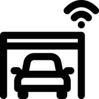 Smart Garage, Smart Home, Home Automation Outline Icon vector