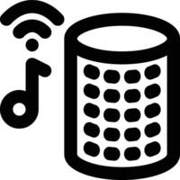 Smart Speaker, Voice Assistant, Smart Audio Outline Icon vector