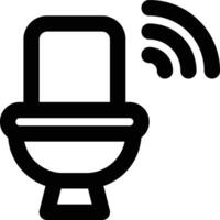 Smart Toilet, Smart Home, Home Automation Outline Icon vector