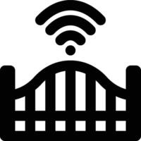 Smart Gate, Smart Home, Internet of Things Outline Icon vector