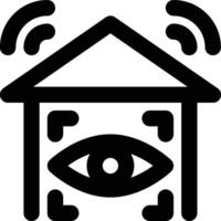 Eyes Recognition, Eyes Scanner, Eyes Identification Outline Icon vector