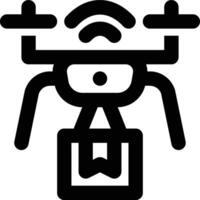 Drone Delivery, Smart, Shipping Outline Icon vector