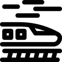Train, High Speed, Rail Outline Icon vector