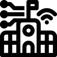Smart School, Smart Learning, School Outline Icon vector