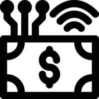 Smart Economy, Smart Finance, Smart Business Outline Icon vector
