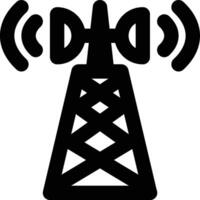 Signal Tower, Telecommunication, Network Signal Outline Icon vector