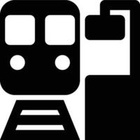 Train Station, Railway Station, Subway Station Glyph Solid Icon vector