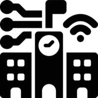 Smart School, Smart Learning, School Glyph Solid Icon vector