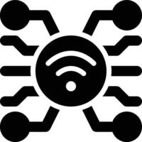 Internet of Things, IOT, Internet Glyph Solid Icon vector
