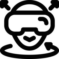 Head Tracking, Motion Tracking, Motion Detection Outline Icon vector