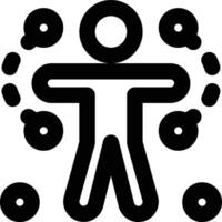 Motion Tracking, Motion Detection, Motion Detecting Outline Icon vector