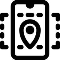 AR Navigation, Augmented Reality, Navigation Outline Icon vector