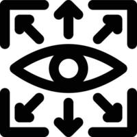 Eyes Tracking, Eyes Detection, Eyes Detecting Outline Icon vector