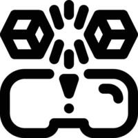 Collision Detection, Virtual Reality, VR Glasses Outline Icon vector