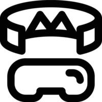 3D Tour, VR Tour, Virtual Reality Outline Icon vector