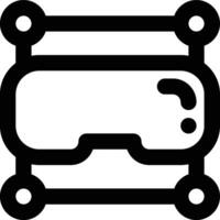 VR Platform, VR Environment, Virtual Reality Outline Icon vector