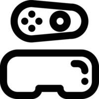 VR Devices, VR Headset, VR Controller Outline Icon vector