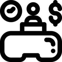 Virtual Reality, VR, Virtual Outline Icon vector