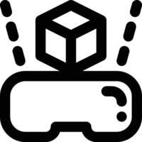 Virtual Product, VR Product, Virtual Reality Outline Icon vector