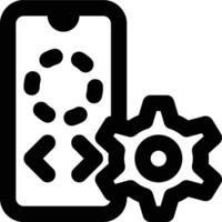 AR Development, Augmented Reality, Development Outline Icon vector