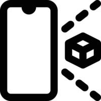 AR Apps, Augmented Reality, Application Outline Icon vector