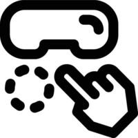 Mixed Reality, MR, Virtual Reality Outline Icon vector
