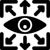 Eyes Tracking, Eyes Detection, Eyes Detecting Glyph Solid Icon vector