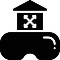 Room Scaling, Virtual Reality, Scaling Glyph Solid Icon vector