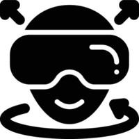 Head Tracking, Motion Tracking, Motion Detection Glyph Solid Icon vector