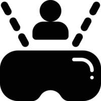 Avatar, Virtual Reality, VR Glasses Glyph Solid Icon vector