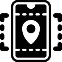 AR Navigation, Augmented Reality, Navigation Glyph Solid Icon vector