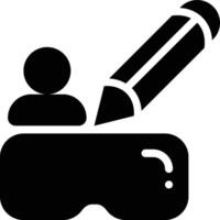 Virtual Reality, Designer, Creator Glyph Solid Icon vector