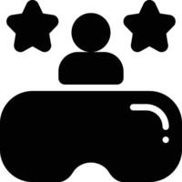 Virtual Reality, User Experience, VR Experience Glyph Solid Icon vector