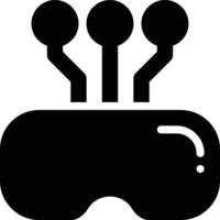 VR Technology, Virtual Reality, Technology Glyph Solid Icon vector