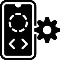 AR Development, Augmented Reality, Development Glyph Solid Icon vector