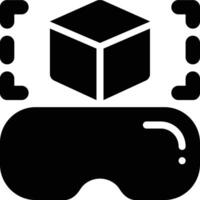 3D Object, Three Dimension Glyph Solid Icon vector