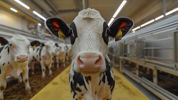 Automated dairy farm with robotic milking systems ensuring efficiency photo