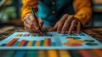 Business consultants advising on the best market entry strategy for a new product, analyzing consumer trends and preferences with copy space photo
