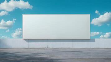 Mockup of a large interstate sign in 3D, no text, floating design, isolated, copy space photo