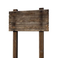 Rustic Wooden Signboard Blank Template for Message or Advertisement png