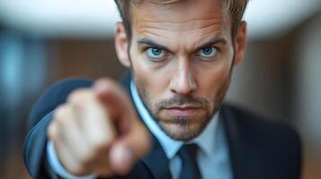 Company leader demonstrating responsibility in protecting employee interests photo